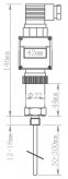 数字显示器插入类型温度变送器