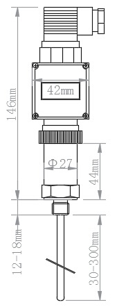 数字显示器插入类型温度变送器